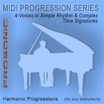 Midi Chord Progressions - 4-Voices in Simple Rhythm & Complex Time Signatures Style