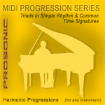 Midi Chord Progressions - Triads in Simple Rhythm & Common Time Signatures Style
