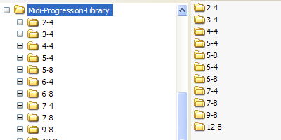 root midi chord folder
