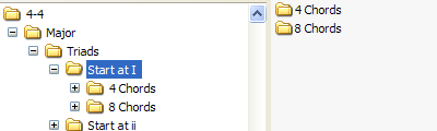 chord progression start folder
