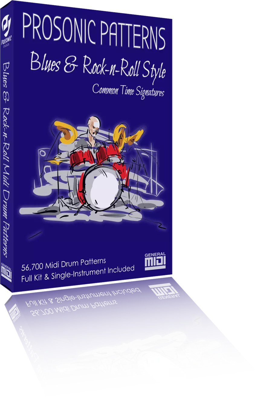 Blues & Rock-n-Roll Midi Drum Patterns, Loops